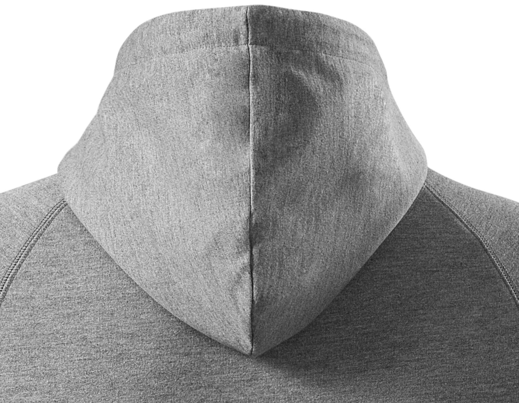 Vīriešu kontrastējošs sporta krekls ar kapuci - Kapuce ar aukliņām