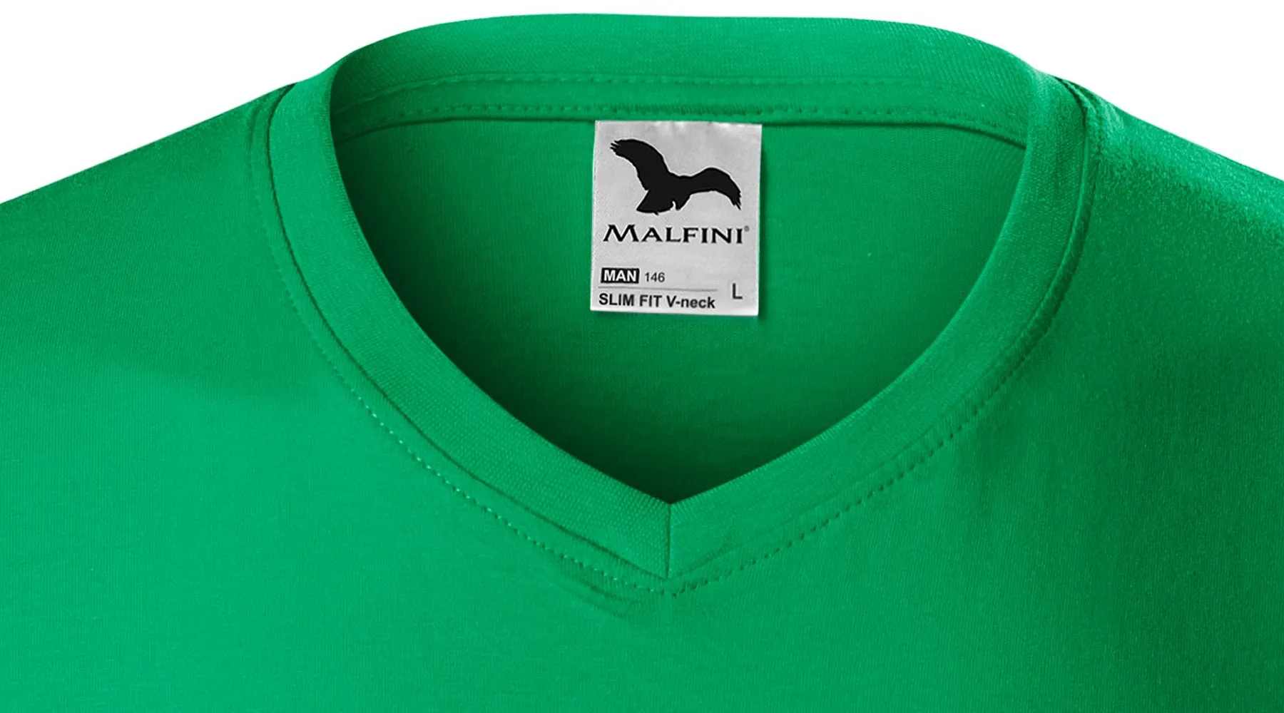 Vīriešu pieguļošs T-krekls - V veida kakla izgriezums