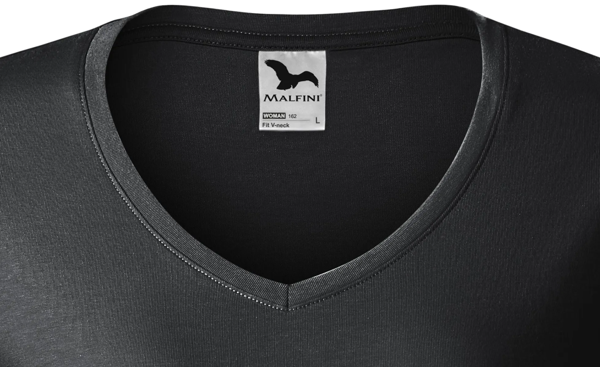 Dāmu slim fit krekls ar V veida izgriezumu - Dziļš V veida kakla izgriezums