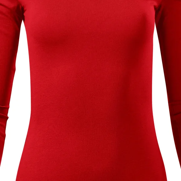 Sieviešu T-krekls ar garām piedurknēm - Nedaudz pieguļošs piegriezums