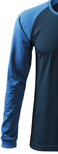 Vīriešu kontrastkrekls ar garām piedurknēm - Garas raglāna piedurknes