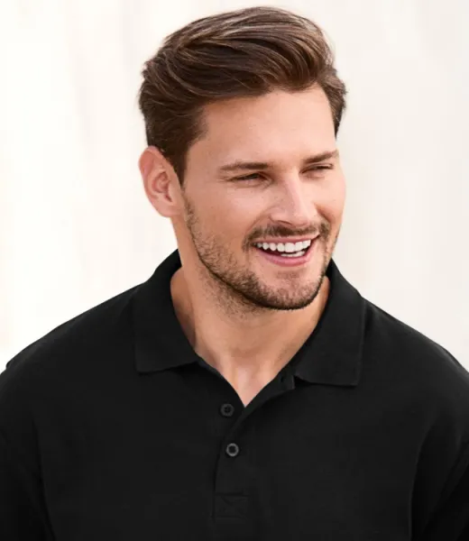 Vīriešu elegants polo krekls - 3 pogu aizdare