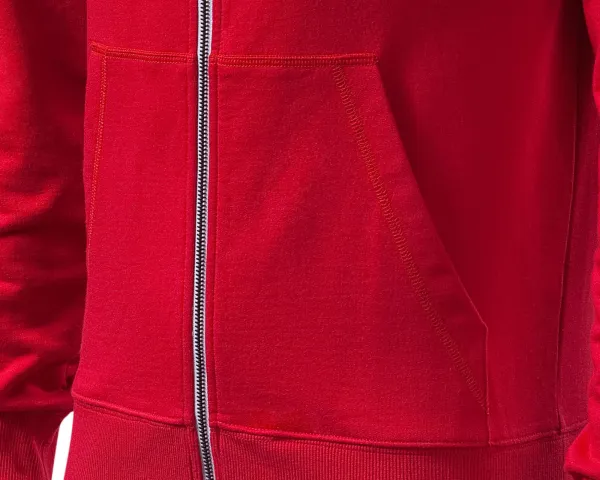 Vīriešu kontrastējošs sporta krekls ar kapuci - Kenguru stila kabatas