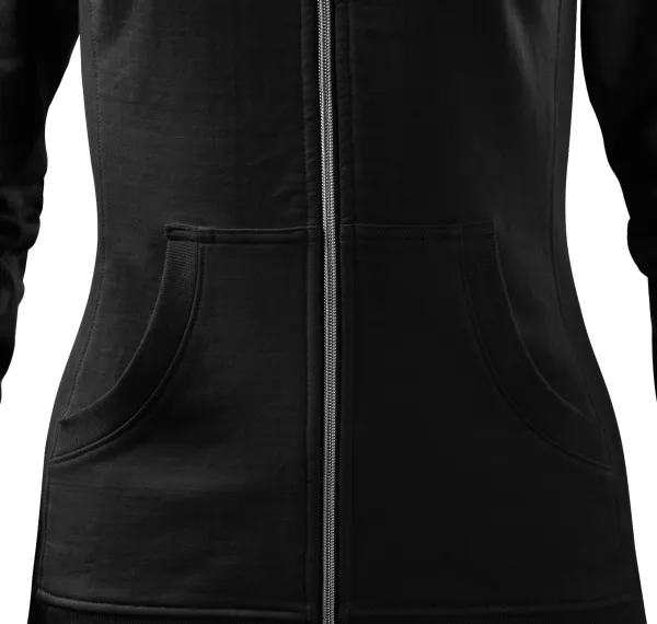 Dāmu sporta krekls bez kapuces - Sašaurināts piegriezums ar sānu vīlēm