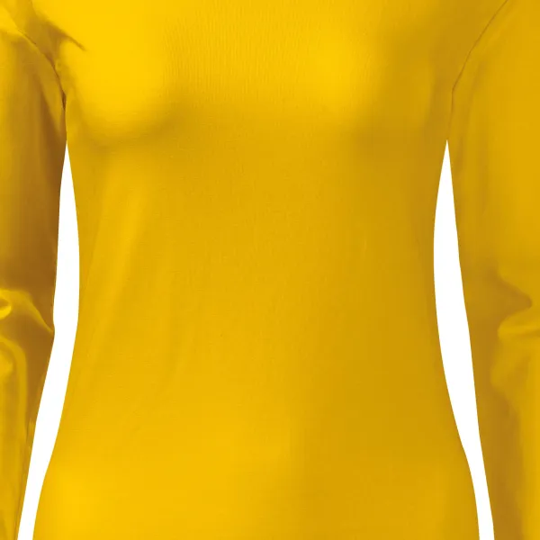 Dāmu piegulošs T-krekls ar garām piedurknēm - Maigi konusveida piegriezums