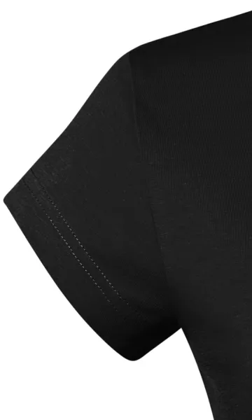 Dāmu slim fit krekls ar V veida izgriezumu - Ļoti īsās piedurknes