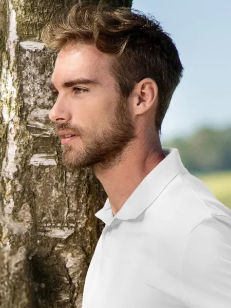 Vīriešu vienkāršs polo krekls - 2 pogu aizdare