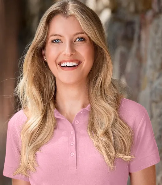 Dāmu elegants polo krekls - 5 pogu stiprinājums