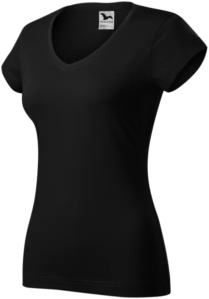 Dāmu slim fit krekls ar V veida izgriezumu - Sieviešu ikdienas T-krekls
