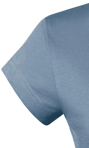 Dāmu slim fit krekls ar V veida izgriezumu - Ļoti īsās piedurknes