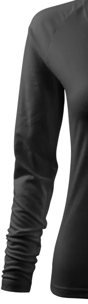 Dāmu piegulošs T-krekls, V veida izgriezums - Garas raglāna piedurknes