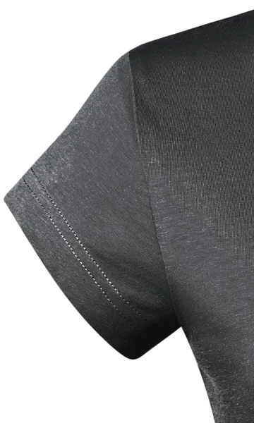 Dāmu slim fit krekls ar V veida izgriezumu - Ļoti īsās piedurknes