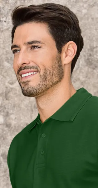 Vīriešu vaļīgs polo krekls - 3 pogu stiprinājums