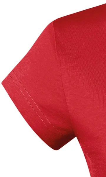 Dāmu slim fit krekls ar V veida izgriezumu - Ļoti īsās piedurknes