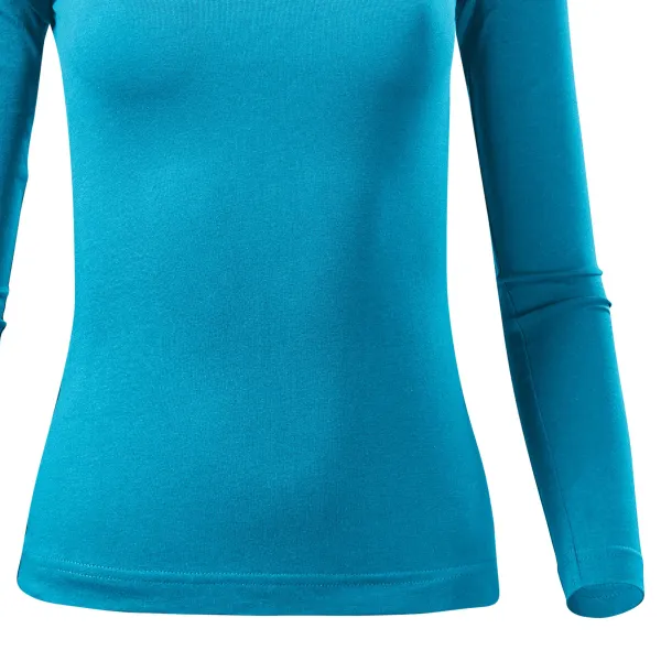 Sieviešu T-krekls ar garām piedurknēm - Nedaudz pieguļošs piegriezums