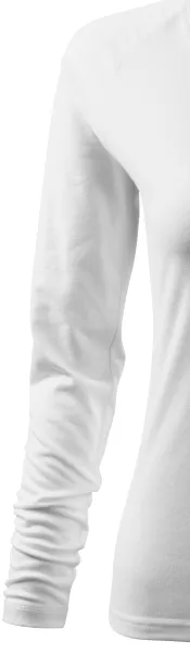 Dāmu piegulošs T-krekls, V veida izgriezums - Garas raglāna piedurknes