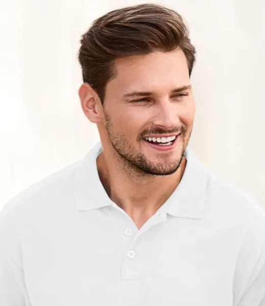 Vīriešu elegants polo krekls - 3 pogu aizdare