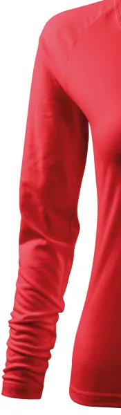 Dāmu piegulošs T-krekls, V veida izgriezums - Garas raglāna piedurknes