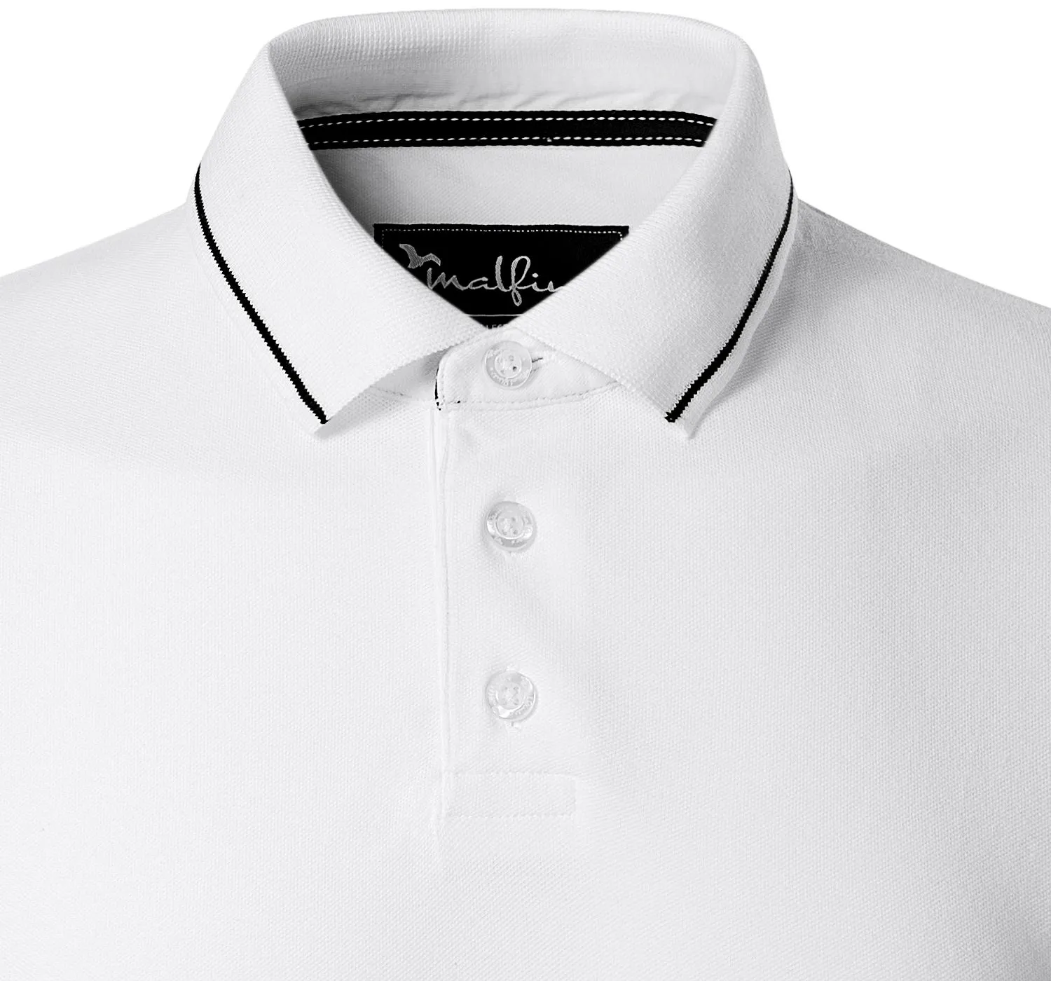 Vīriešu kontrastējošs polo krekls - 3 pogu stiprinājums